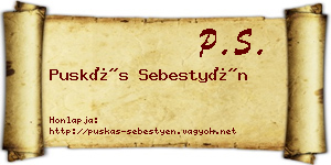 Puskás Sebestyén névjegykártya